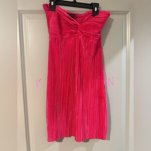PrettyLittleThing Hot Pink Twist Front Dress